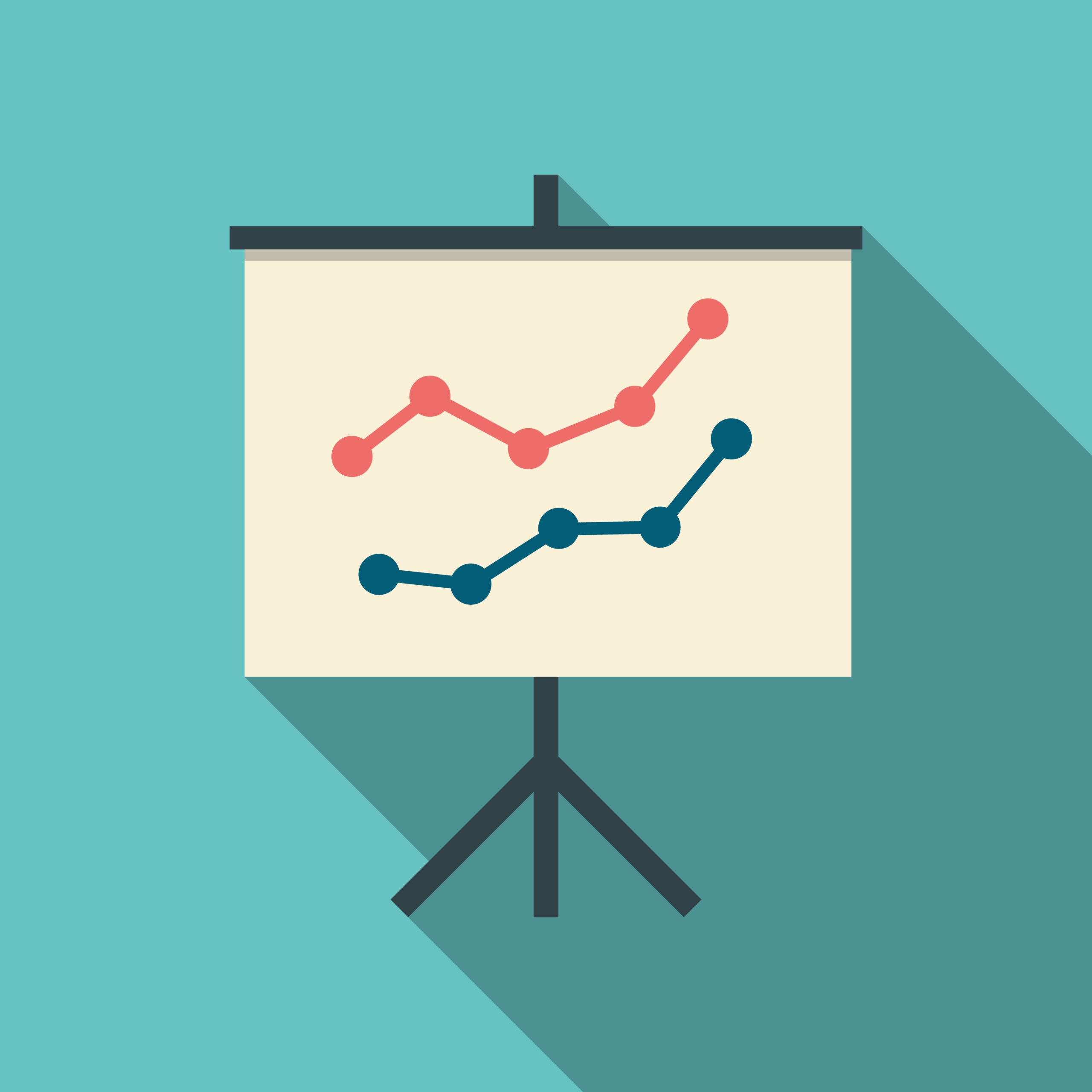 Presentation,On,Flipchart,With,Graphs,In,Modern,Flat,Design.,Simple